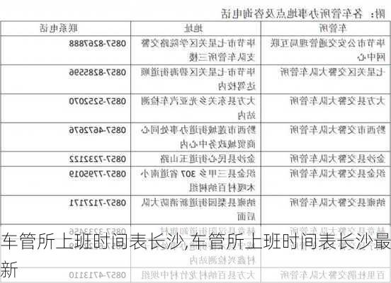 车管所上班时间表长沙,车管所上班时间表长沙最新