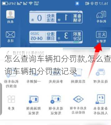 怎么查询车辆扣分罚款,怎么查询车辆扣分罚款记录