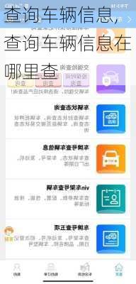 查询车辆信息,查询车辆信息在哪里查