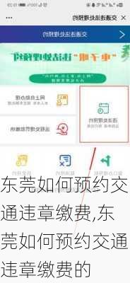 东莞如何预约交通违章缴费,东莞如何预约交通违章缴费的