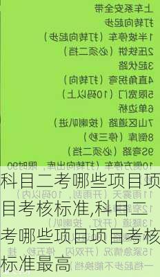 科目二考哪些项目项目考核标准,科目二考哪些项目项目考核标准最高