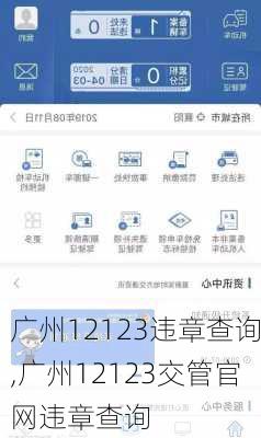 广州12123违章查询,广州12123交管官网违章查询