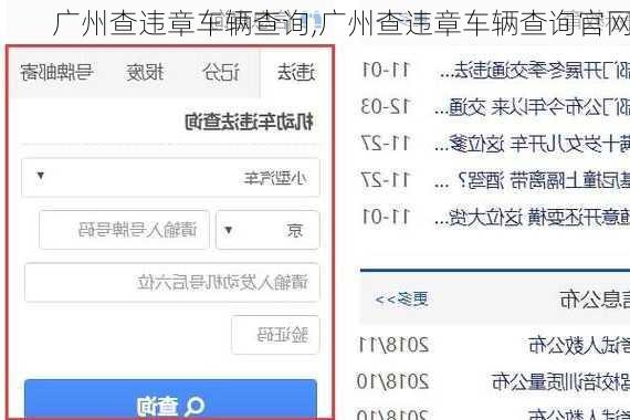 广州查违章车辆查询,广州查违章车辆查询官网