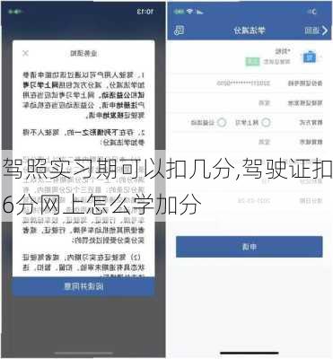 驾照实习期可以扣几分,驾驶证扣6分网上怎么学加分