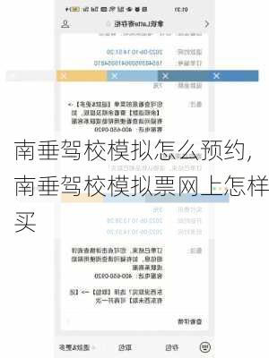 南垂驾校模拟怎么预约,南垂驾校模拟票网上怎样买