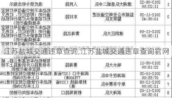 江苏盐城交通违章查询,江苏盐城交通违章查询官网