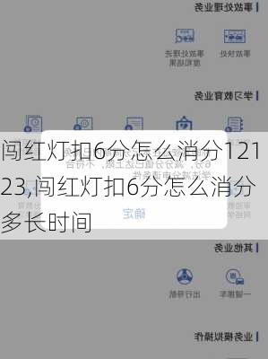 闯红灯扣6分怎么消分12123,闯红灯扣6分怎么消分多长时间