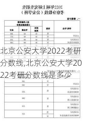 北京公安大学2022考研分数线,北京公安大学2022考研分数线是多少