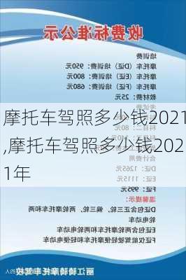 摩托车驾照多少钱2021,摩托车驾照多少钱2021年