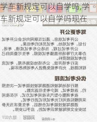 学车新规定可以自学吗,学车新规定可以自学吗现在