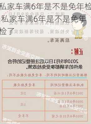 私家车满6年是不是免年检,私家车满6年是不是免年检了