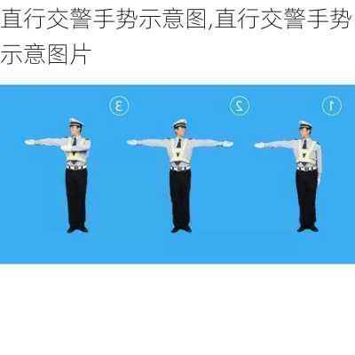 直行交警手势示意图,直行交警手势示意图片