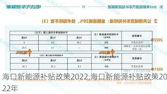 海口新能源补贴政策2022,海口新能源补贴政策2022年