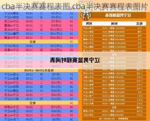 cba半决赛赛程表图,cba半决赛赛程表图片