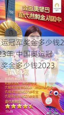 奥运冠军奖金多少钱2023年,中国奥运冠军奖金多少钱2023年