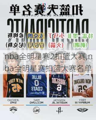 nba全明星赛2扣篮大赛,nba全明星赛扣篮大赛名单