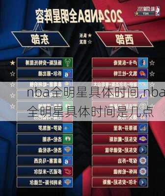 nba全明星具体时间,nba全明星具体时间是几点