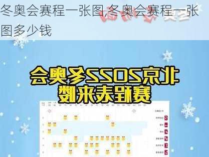 冬奥会赛程一张图,冬奥会赛程一张图多少钱