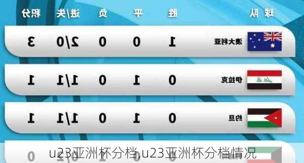 u23亚洲杯分档,u23亚洲杯分档情况