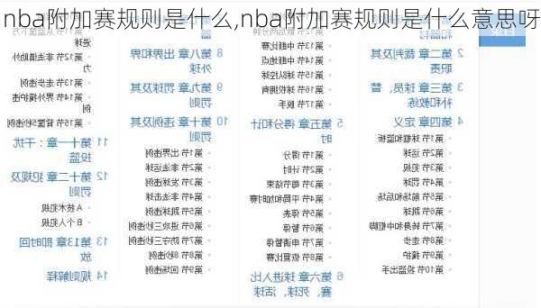 nba附加赛规则是什么,nba附加赛规则是什么意思呀