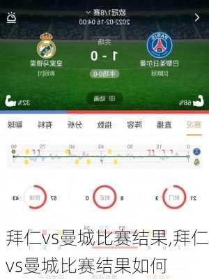 拜仁vs曼城比赛结果,拜仁vs曼城比赛结果如何