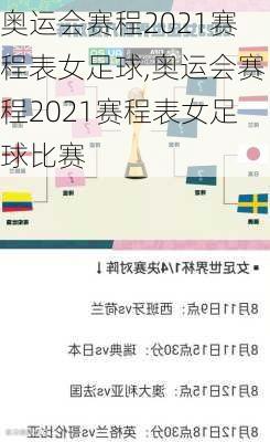 奥运会赛程2021赛程表女足球,奥运会赛程2021赛程表女足球比赛