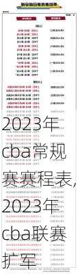 2023年cba常规赛赛程表,2023年cba联赛扩军