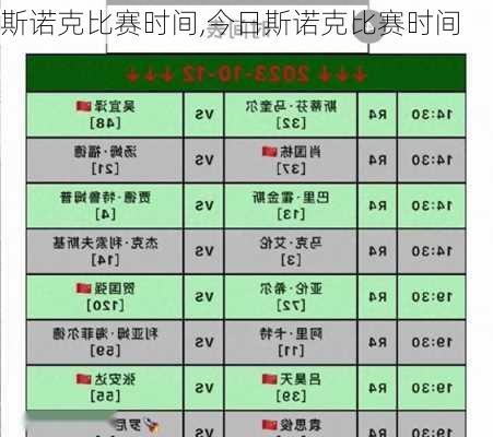 斯诺克比赛时间,今日斯诺克比赛时间