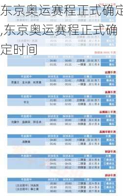 东京奥运赛程正式确定,东京奥运赛程正式确定时间