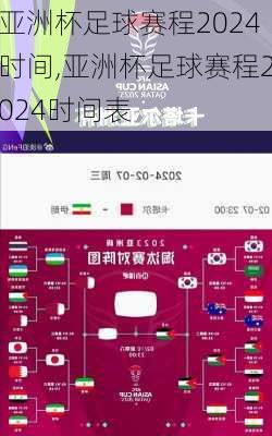 亚洲杯足球赛程2024时间,亚洲杯足球赛程2024时间表