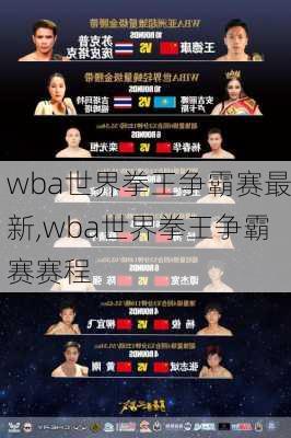 wba世界拳王争霸赛最新,wba世界拳王争霸赛赛程