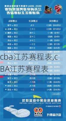 cba江苏赛程表,cBA江苏赛程表