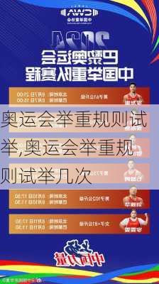 奥运会举重规则试举,奥运会举重规则试举几次